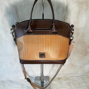 Dooney & Bourke Basket Woven Handbag w/ Crossbody Strap